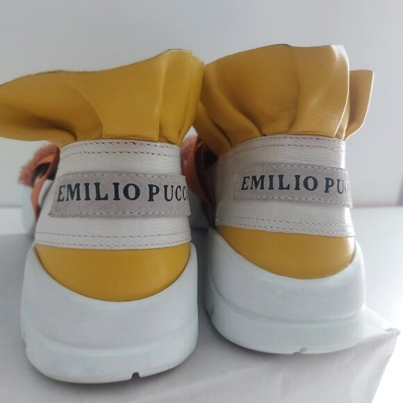 EMILIO PUCCI Sneakers Size 7.5 Colorful Leather Dopamine Slip On Designer Kicks - Picture 13 of 15